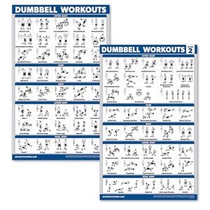 Dumbbell Workout Posters Set of 2 • New!